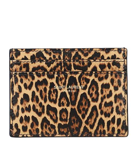 ysl cheetah print card holder|saint laurent card holders.